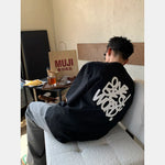 バックプリント 立体オフセットペイントTシャツ