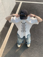 バーティカルテキストTシャツ