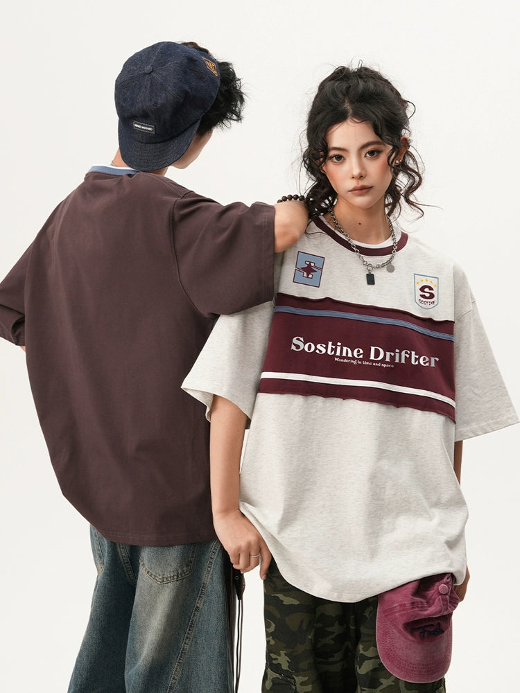 レトロ ラガーパッチ リンガーTシャツ