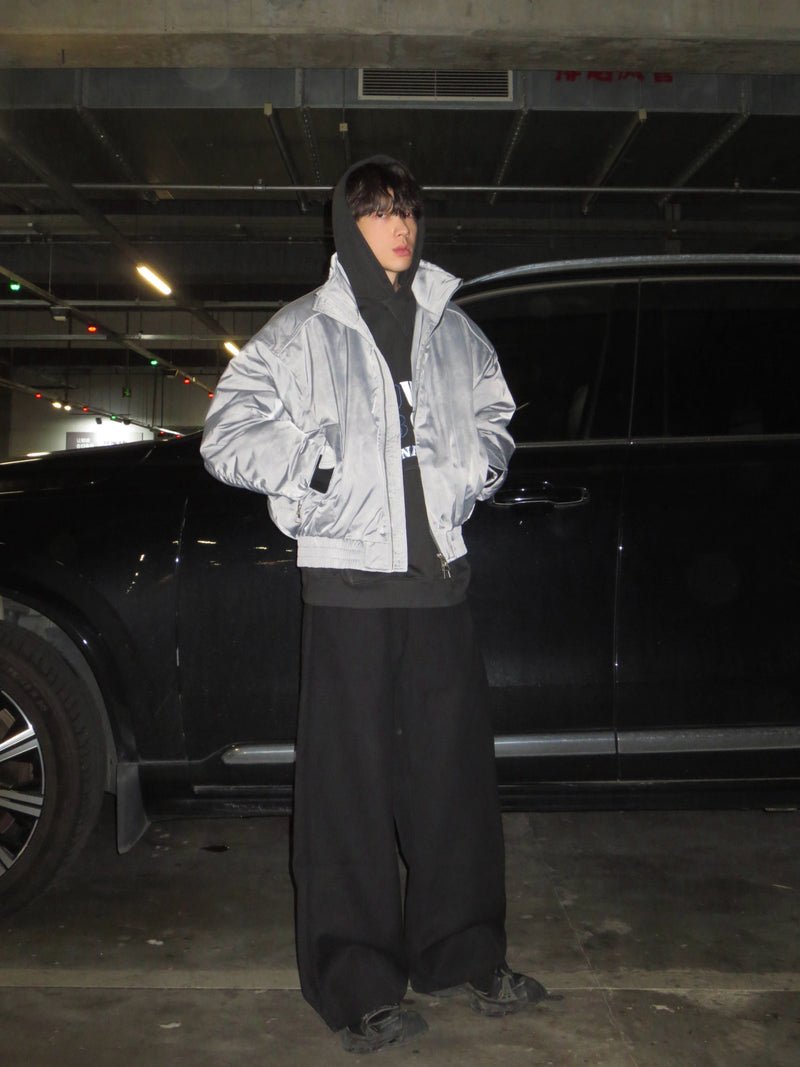 ハイネック ジッパーフライトジャケット