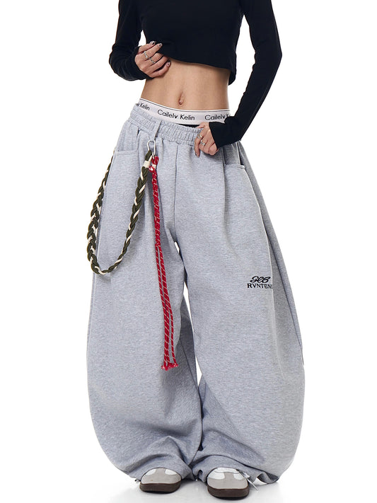 ロープチェーン付き バルーンスウェットパンツ