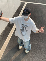 バーティカルテキストTシャツ