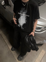 スモークレタープリントTシャツ