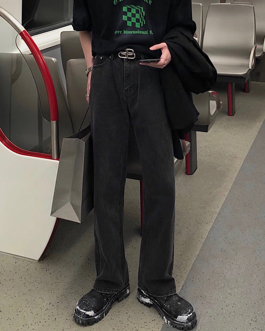 ストレート タックイン ジーンズ