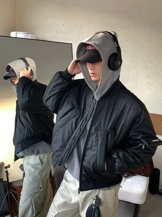 ショート  PUレザーフライトMA-1ジャケット