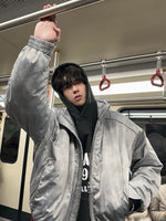 レトロ エンブレムバックプリント パーカー