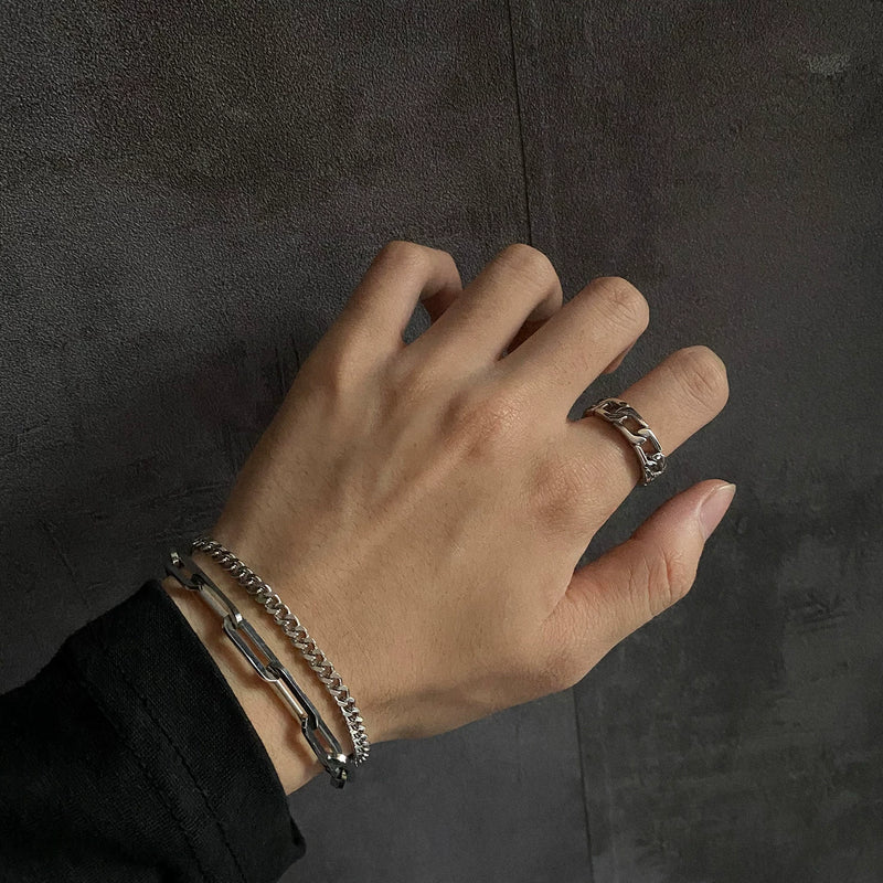 ダブルレイヤー チェーンブレスレット