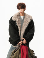 レトロ ネックベルト ファージャケット