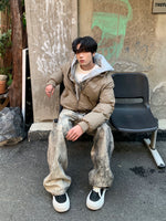 フーディー付き ダブルジッパーPUレザーペディン