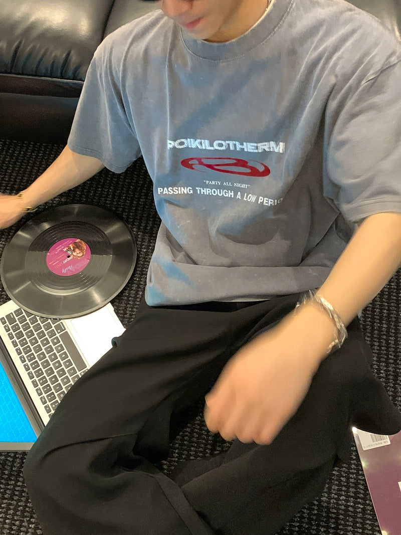 クラックドロゴ フロントプリントTシャツ