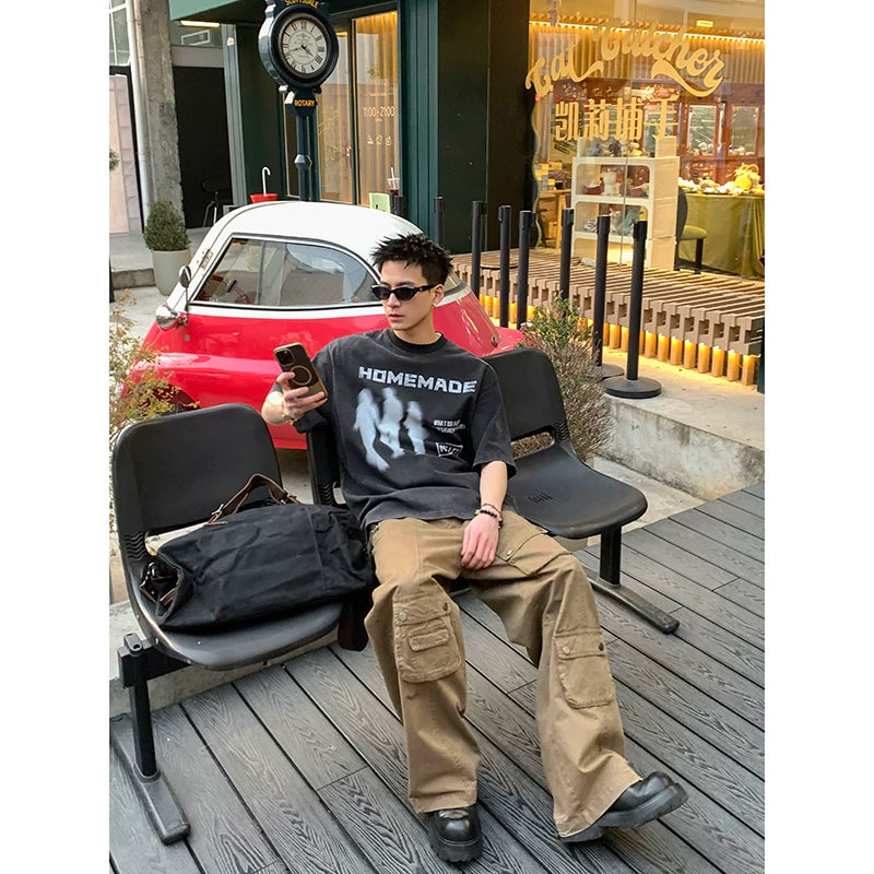 アメリカン ゴーステッド プリントTシャツ