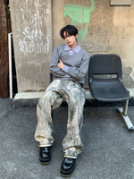 ツーピース フェイクレイヤード ポロニットセーター