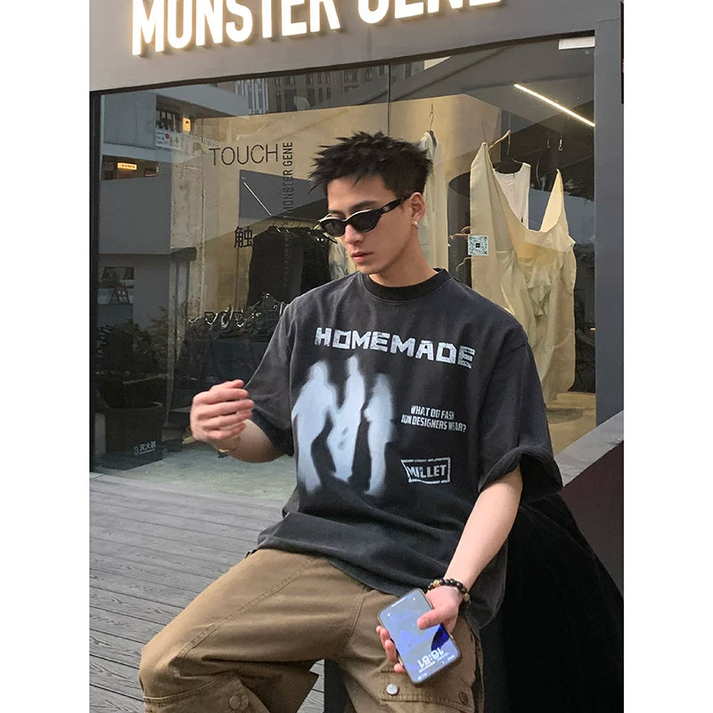 アメリカン ゴーステッド プリントTシャツ