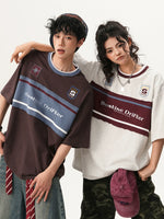 レトロ ラガーパッチ リンガーTシャツ