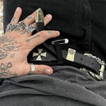 クロスバッジ メランコリー レザーベルト