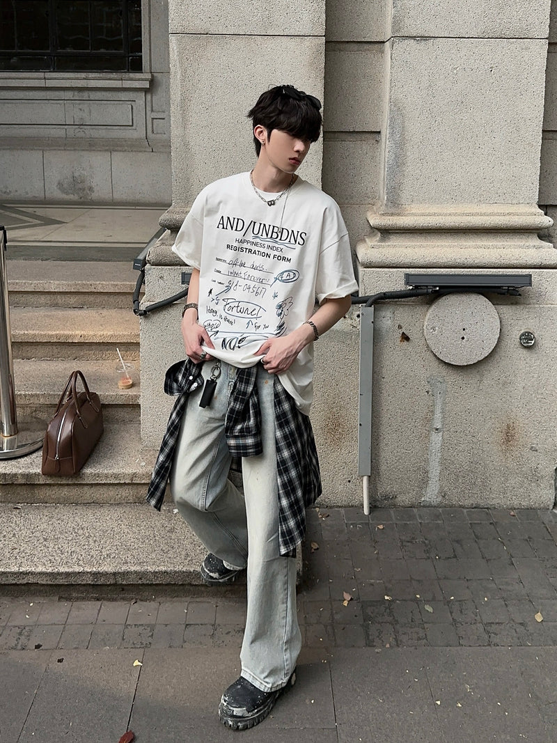 グラフィック スクリブル Tシャツ