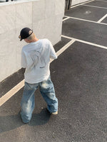 バーティカルテキストTシャツ