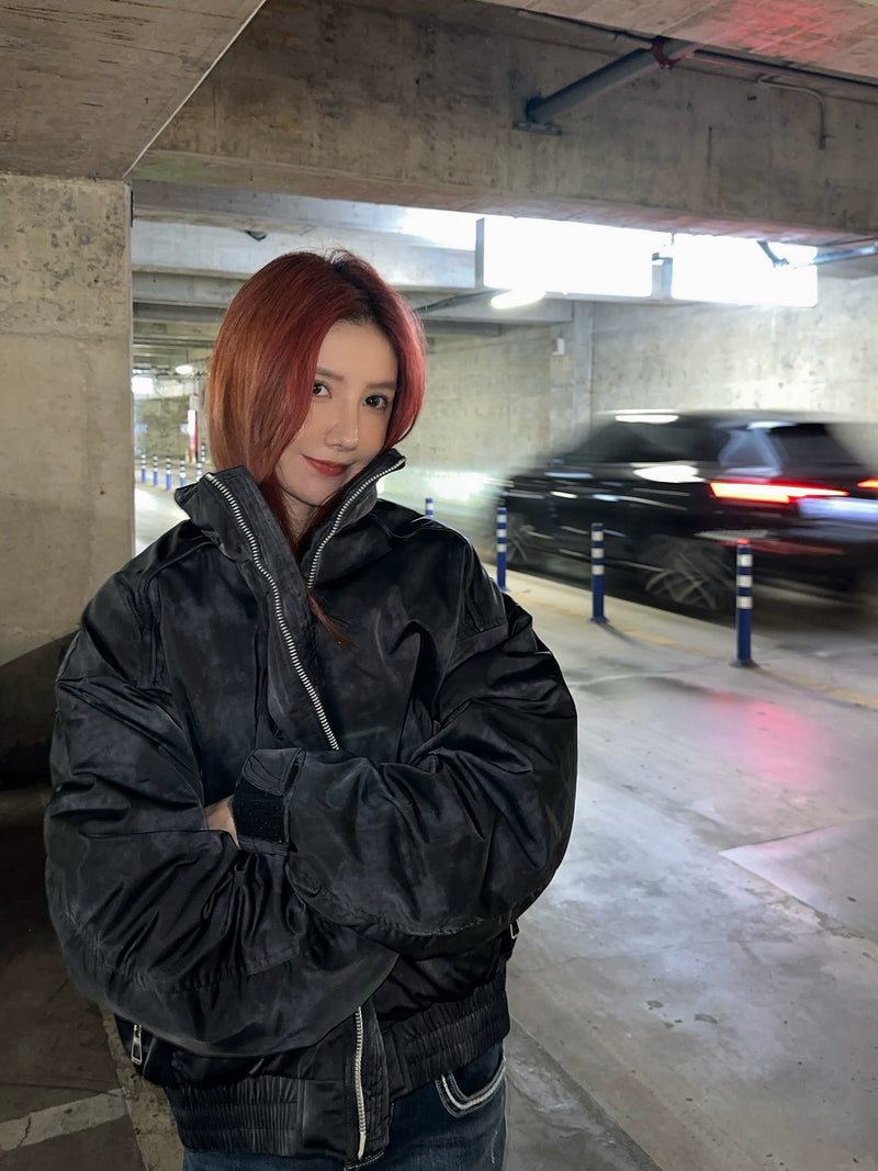 ハイネック ジッパーフライトジャケット