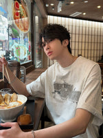 バックプリント 刺繍パッチ Tシャツ