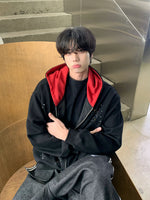 ラインストーン ブラッディジップパーカー