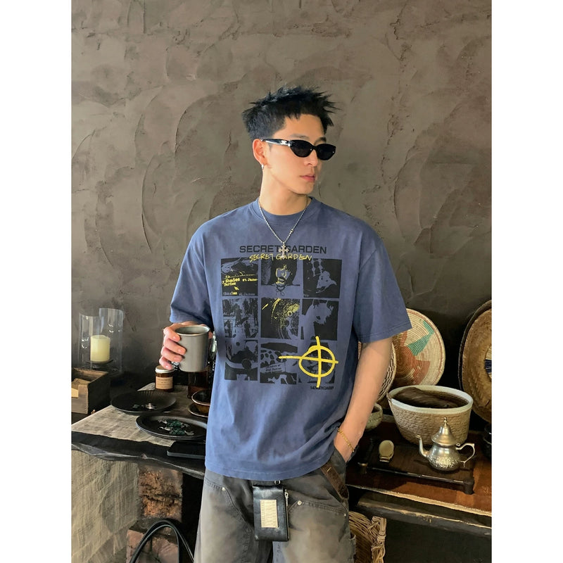 アメリカン クリエイティブグリッド Tシャツ