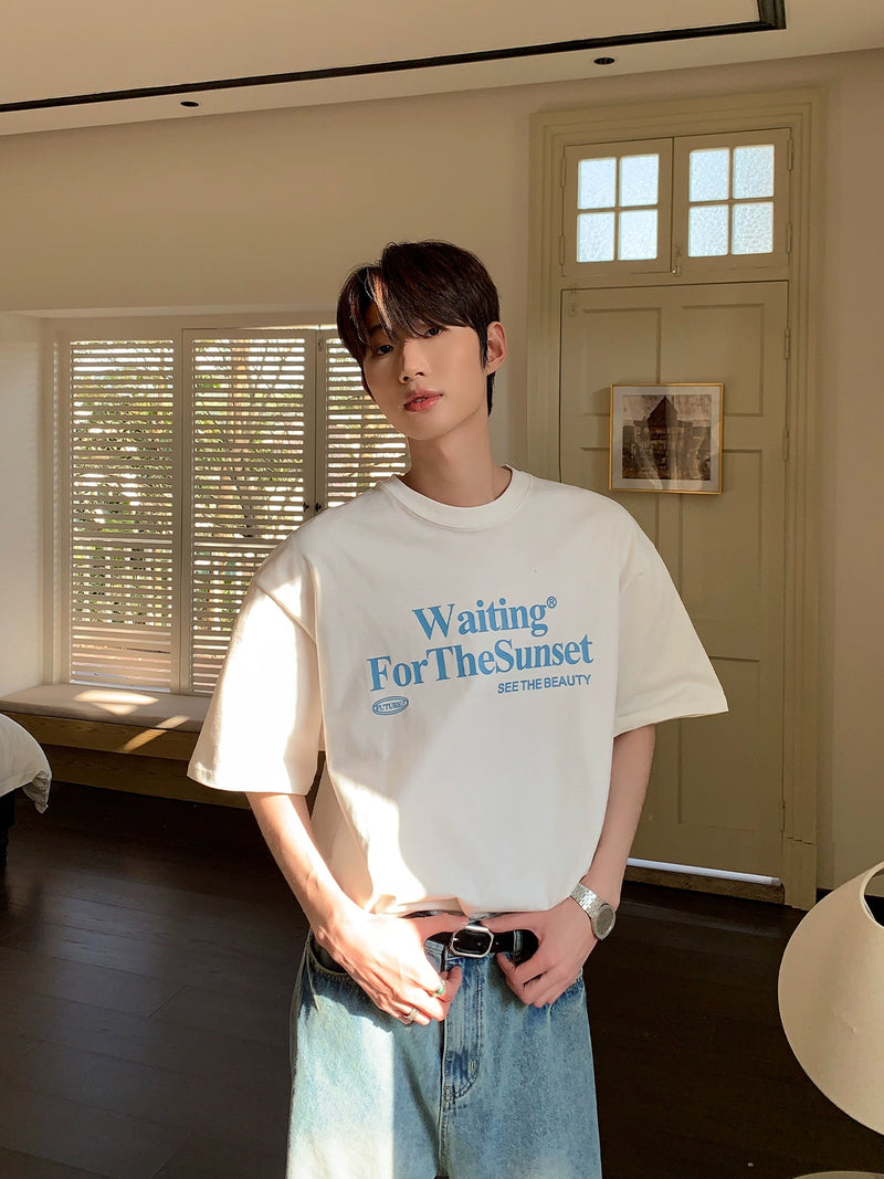 スターパッチ レタリングTシャツ