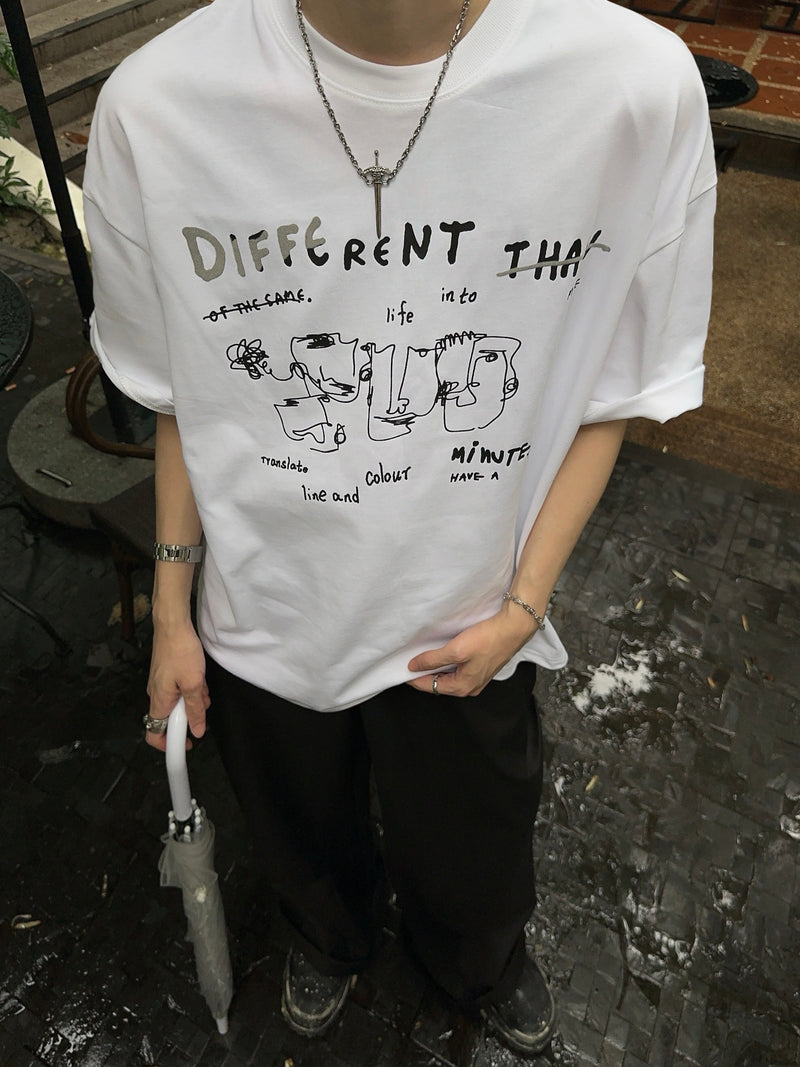 ハンドペイントレター Tシャツ