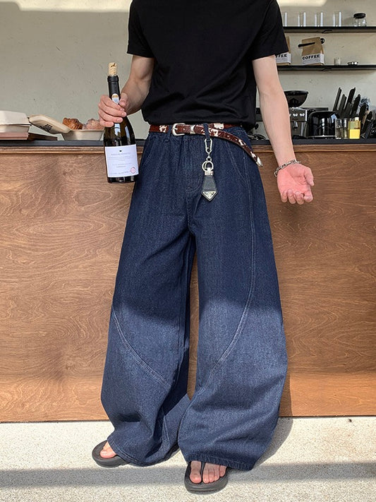 レトロパッチ バギーリジットデニム