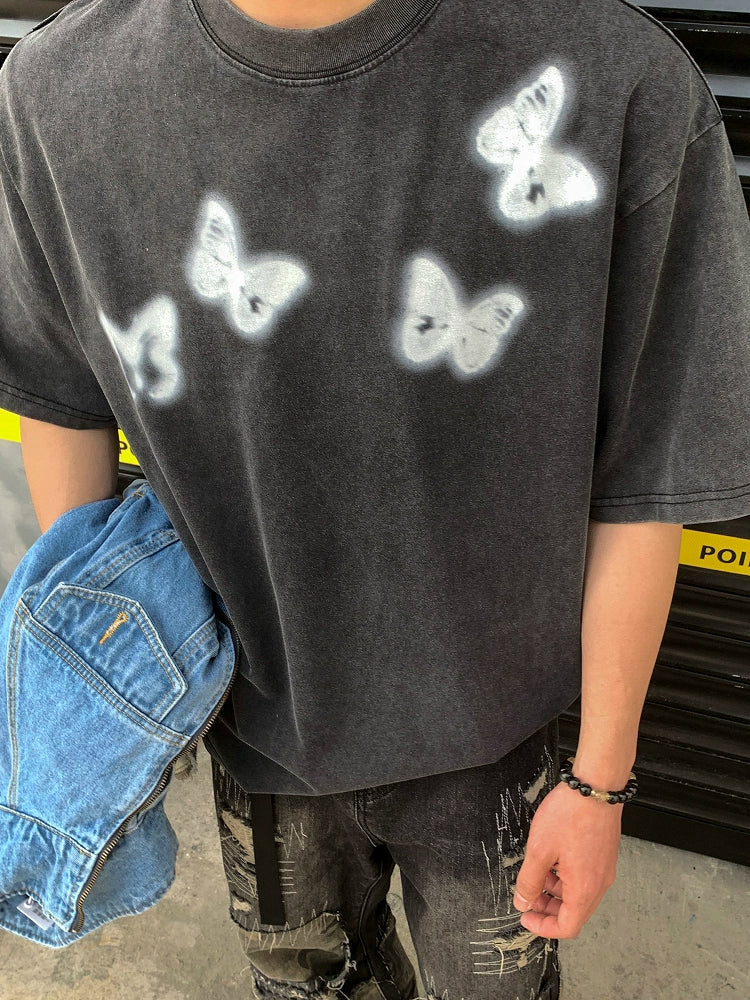 グロウバタフライ プリントTシャツ