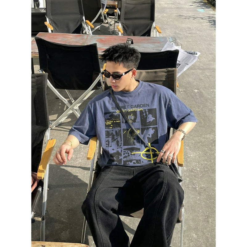 アメリカン クリエイティブグリッド Tシャツ
