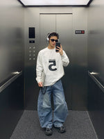 ストリート シミターバギーデニムパンツ