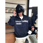 スマッジレタリング ハーフジップパーカー