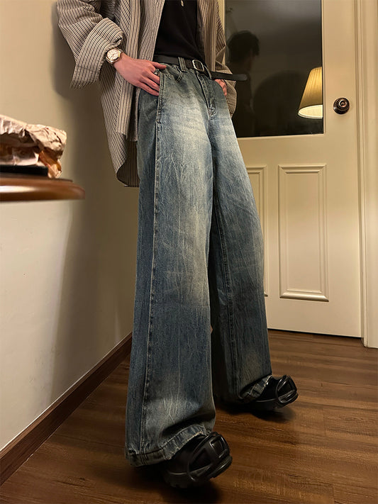 ヴィンテージ ラインダメージ ストレートジーンズ