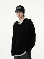 レイヤード インナーシャツ付き ロングTシャツ