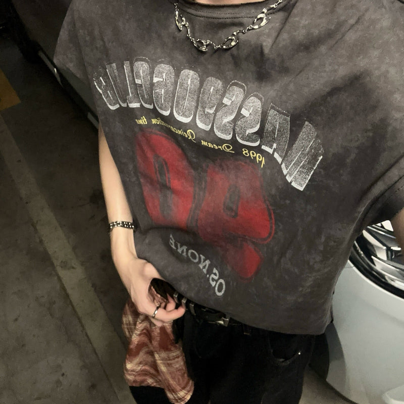 アメリカンレトロ ウォッシュ ノースリーブTシャツ