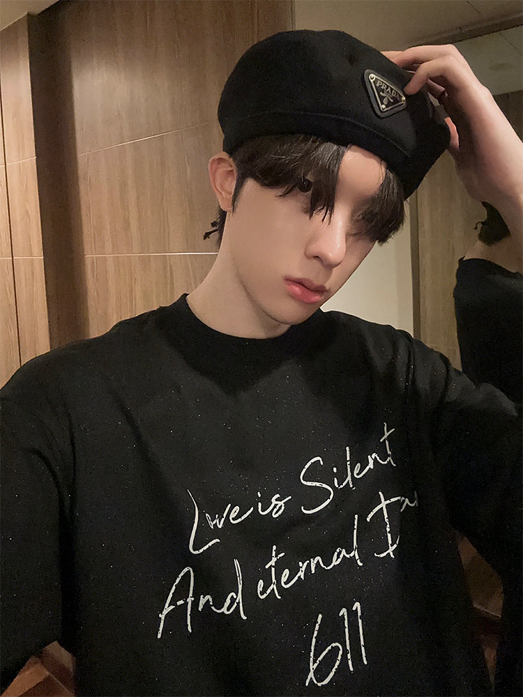 カジュアル レタープリント Tシャツ