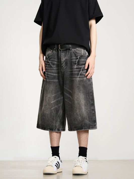 ライトニング デニム バギーショーツ