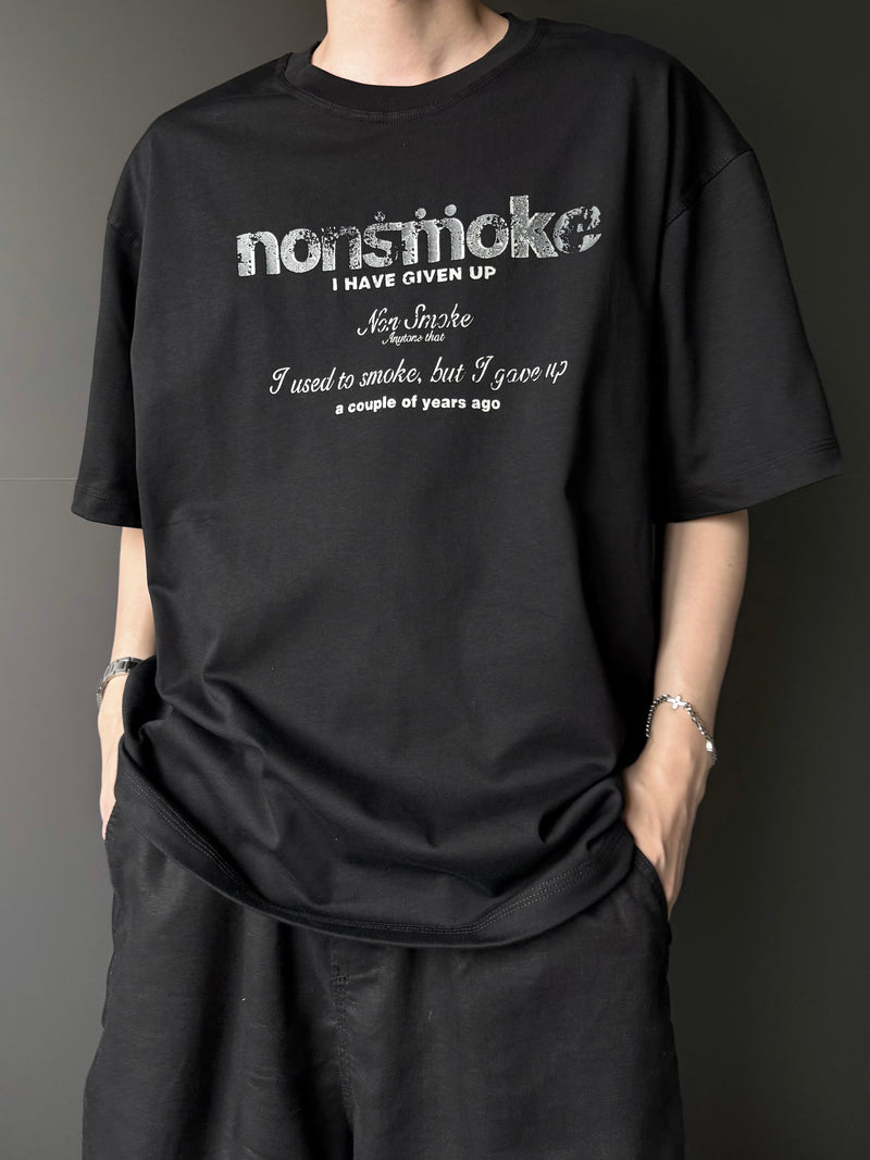 ディストレスト レタリングTシャツ