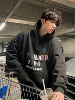 レトロ エンブレムバックプリント パーカー