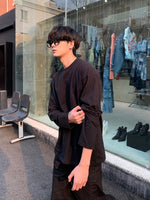 シンプル ストリート ロングTシャツ