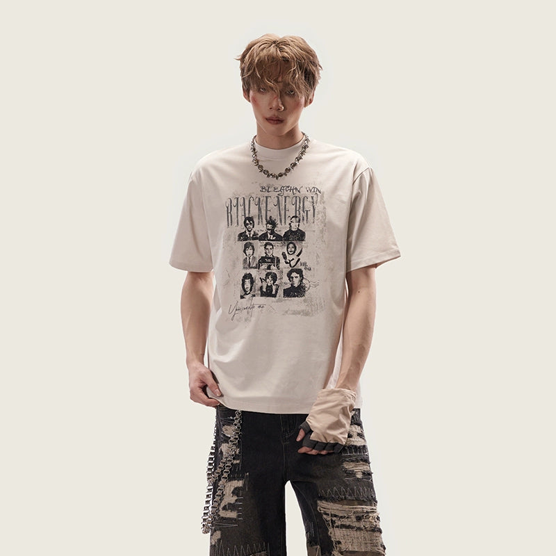 ヴィンテージ アートグリッド Tシャツ