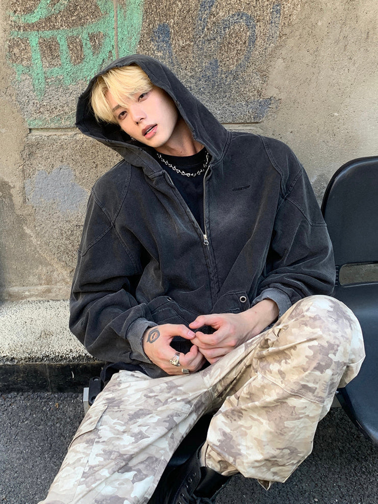 ダブルポケット ウォッシュ ジッパーフーディー – KXCK（キックス