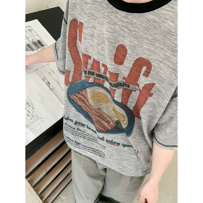 ブレックファースト グラフィティステッチTシャツ