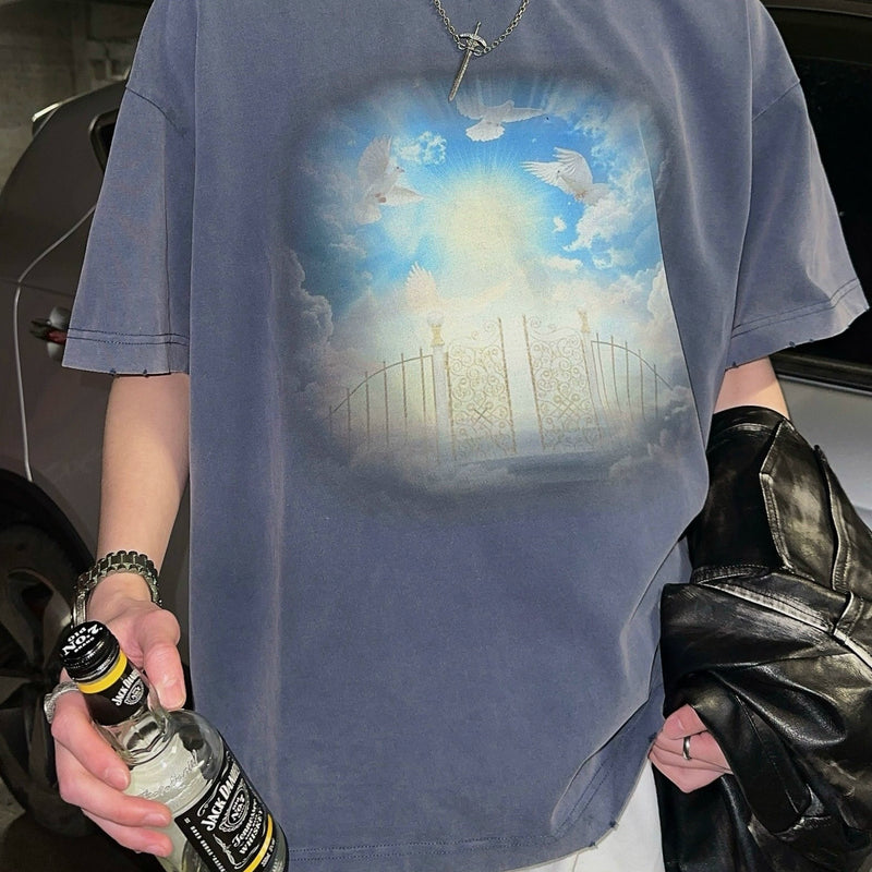 レトロ ヘブンズ ウォッシュTシャツ